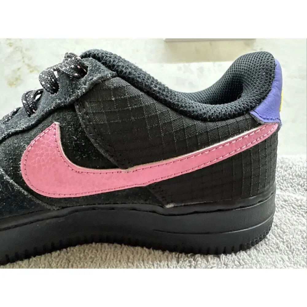 Nike Air Force 1 LV8 2 GS Black Pollen Rise #CN5710-001, (Youth) Size 4Y